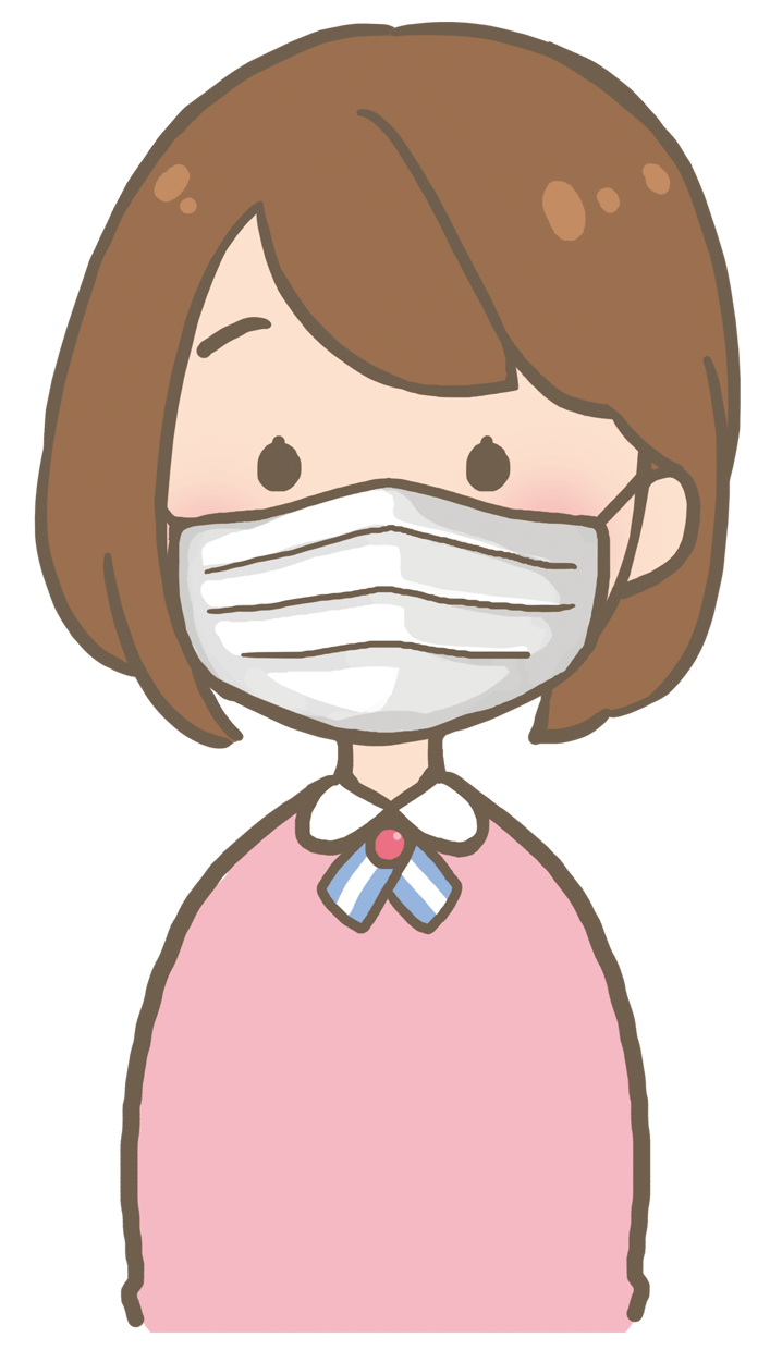 マスクをする女の子